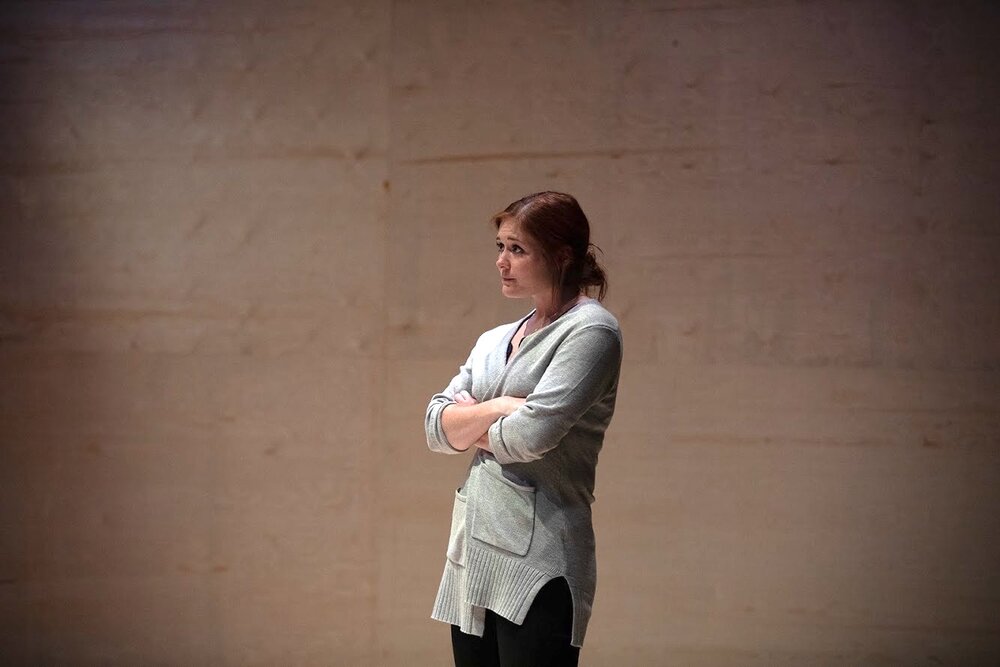 Erika Vetter Fontana in Really Really Theatre Group's production of  LUNGS  (Photo by Zoë Burchard)